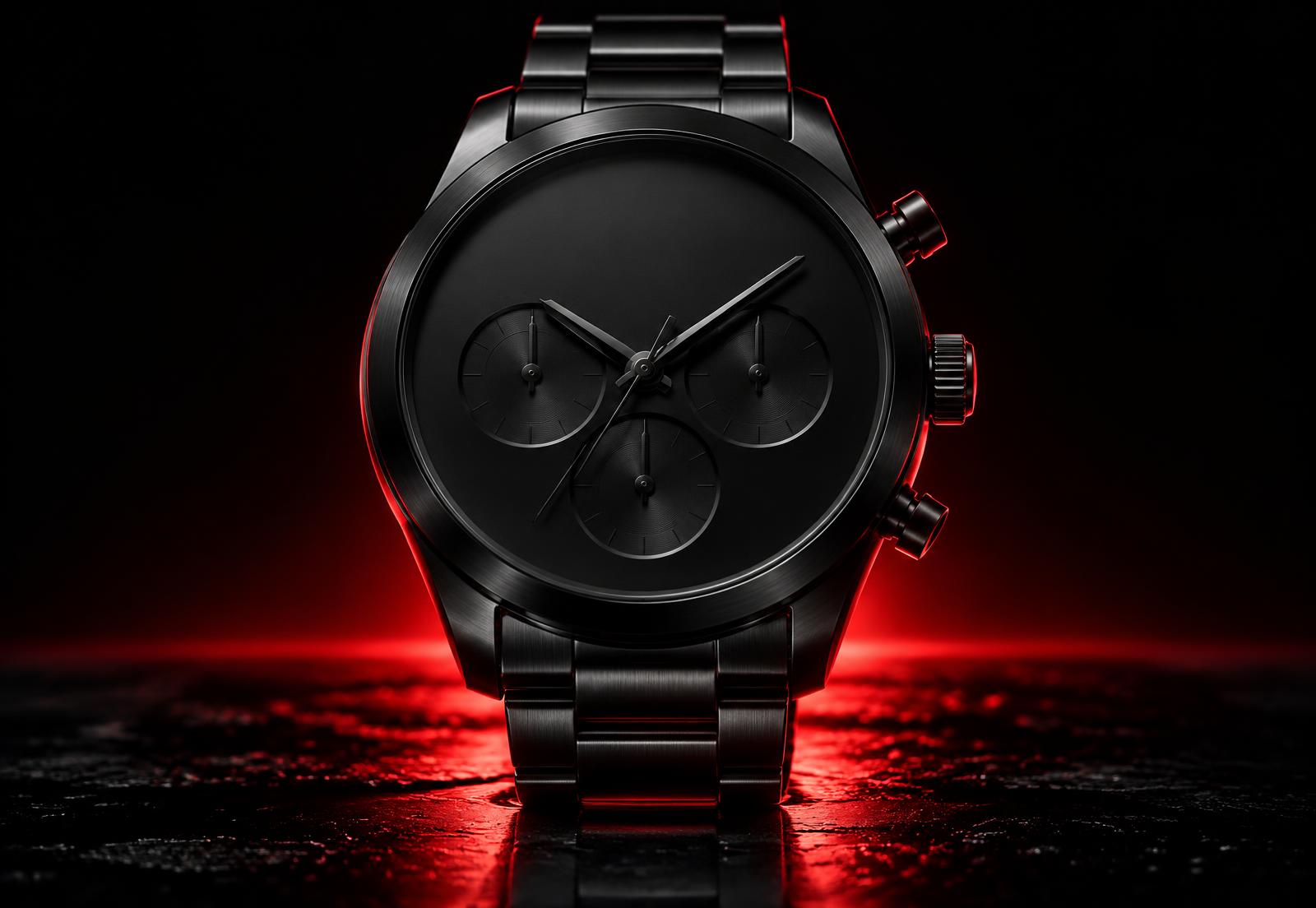 TIMOR blackened steel chronograph